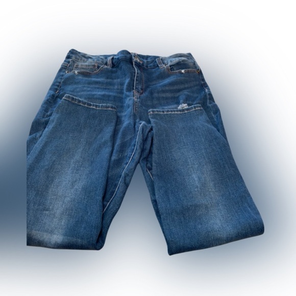 Rue21 Curvy Hi-Rise Ankle Jogging - Size 16 EUC - Dark Wash Distressed - Picture 2 of 5